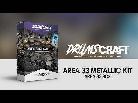 Area 33 Metallic Kit: Superior Drummer 3 Preset - Sound Demo Video