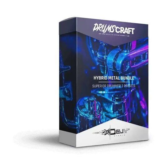 Hybrid Metal Bundle box for Superior Drummer 3 presets from Drums Craft