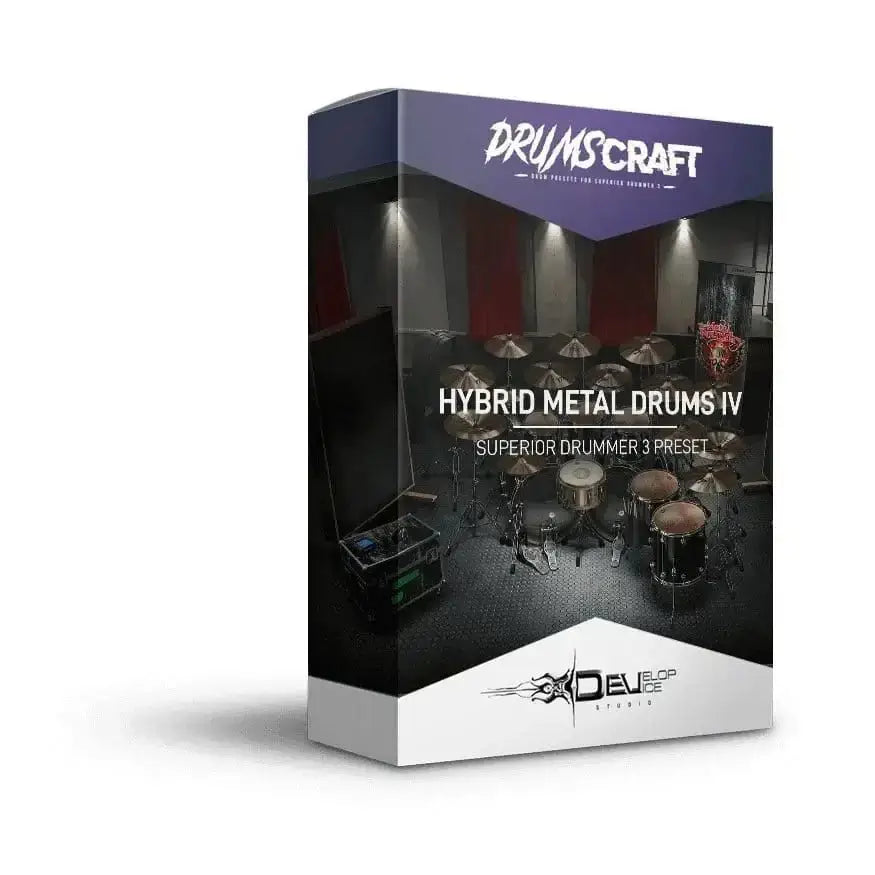 Hybrid Metal Drums IV box for Superior Drummer 3 presets by DrumCraft