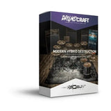 Modern Hybrid Destruction Superior Drummer 3 presets packaging with drum set illustration.