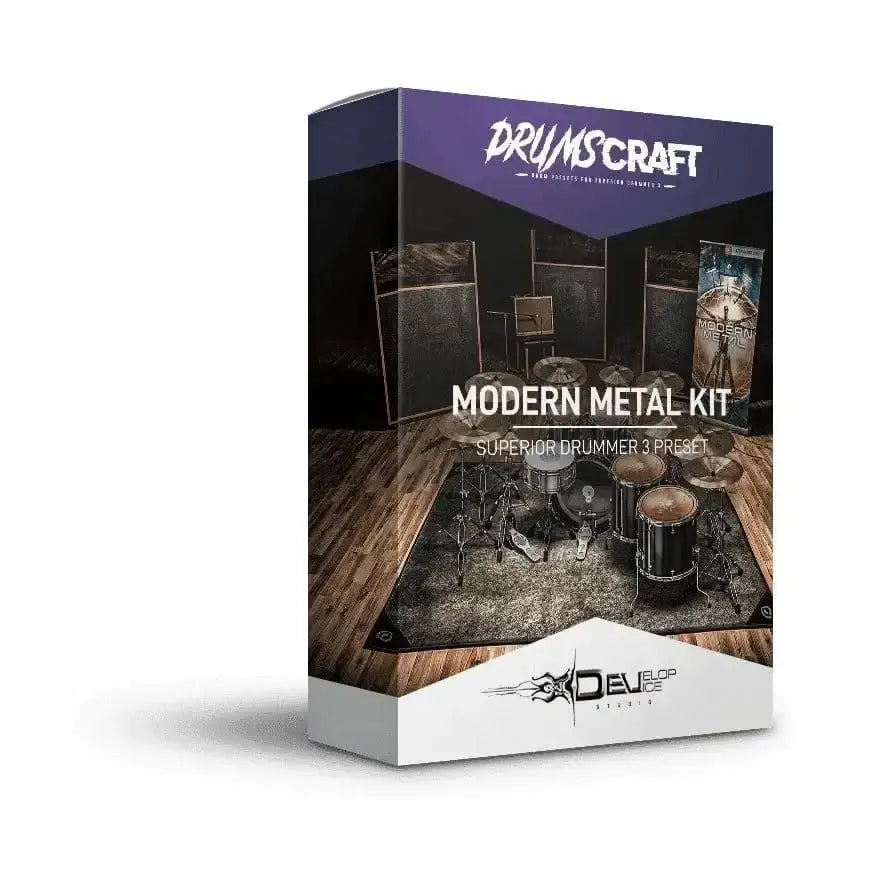 Modern Metal Kit for Superior Drummer 3 Presets by Drumscraft in packaging