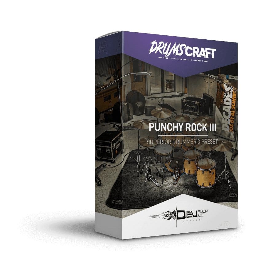 Punchy Rock III - Superior Drummer 3 Presets - Develop Device Studio