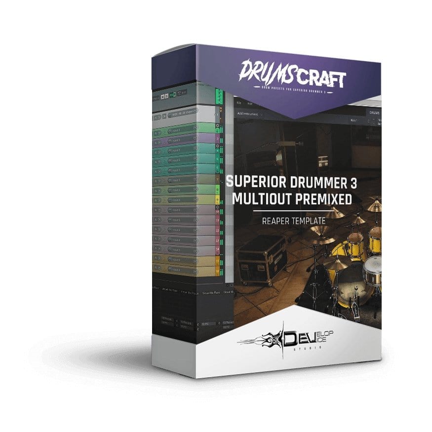 Superior Drummer 3 Reaper Multi-Out Template - Reaper Premixed Templates by Develop Device