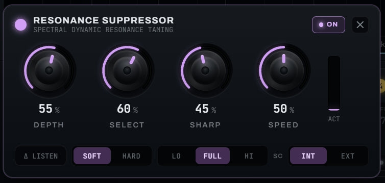 OBSIDIAN Resonance Suppressor spectral dynamic resonance taming panel
